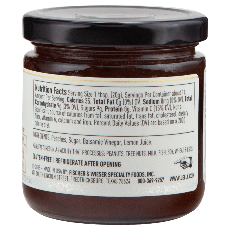 10oz Peach Balsamic Preserves Nutrition